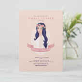 美しい花嫁をシャワーブライダルシャワー 招待状 (スタンド正面)