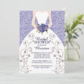 美しい花嫁グリッターブライダルシャワー招待 招待状 (スタンド正面)