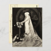 美しい花嫁フランスのはがき ポストカード (正面/裏面)