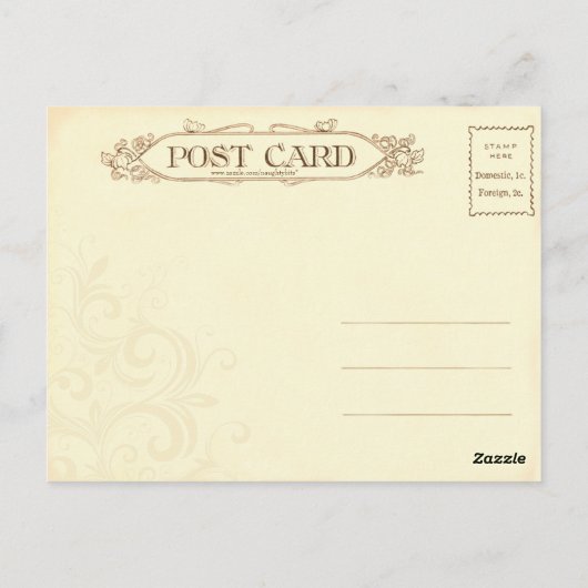 美しい花嫁フランスのはがき ポストカード (裏面)