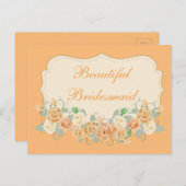 美しい花嫁メイドピーチフローラ ポストカード (正面/裏面)