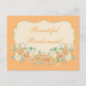 美しい花嫁メイドピーチフローラ ポストカード (正面)