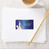 美しい花嫁差出人住所ラベル。 ラベル (インサイチュ)