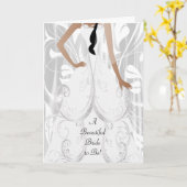 美しい花嫁 – おめでとうございます カード (黄色い花)