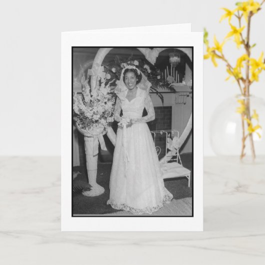 美しい花嫁 カード (黄色い花)