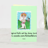 美しい花嫁-婚約か婚礼の日カード カード (裏面)