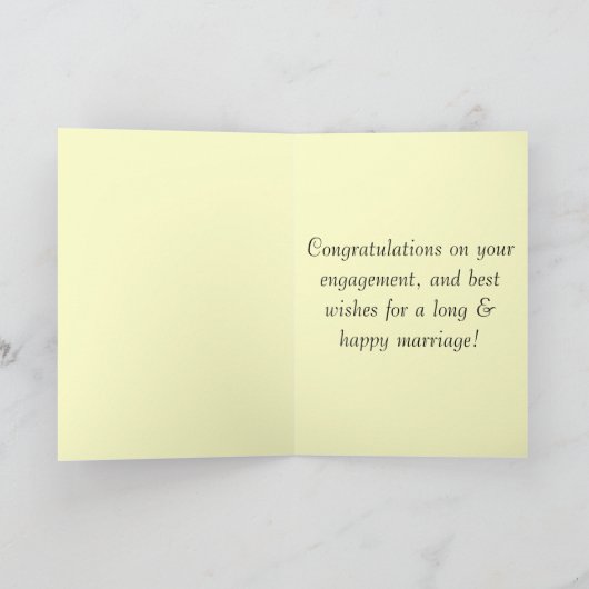 美しい花嫁-婚約か婚礼の日カード カード (内部)