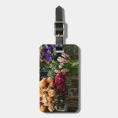 美しい花屋の開花付き荷札 ラゲッジタグ (正面縦)