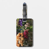 美しい花屋の開花付き荷札 ラゲッジタグ (裏面縦)
