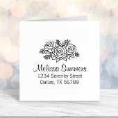 美しい花束のバラ花住所 セルフインキングスタンプ