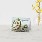 美しい花束の結婚式の招待状 カード (黄色い花)