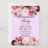 美しい花束の退職パーティー 招待状 (正面)