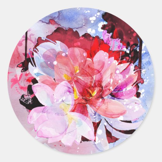 美しい花束 ラウンドシール (正面)