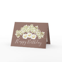 美しい花束 白い蘭の花 誕生日