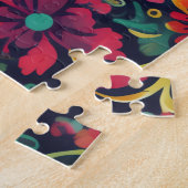 美しい花柄かわいいヴィンテージ花 ジグソーパズル (側面)