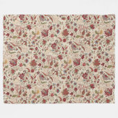 美しい花柄のカラフルトレンディー花 フリースブランケット (正面(横))