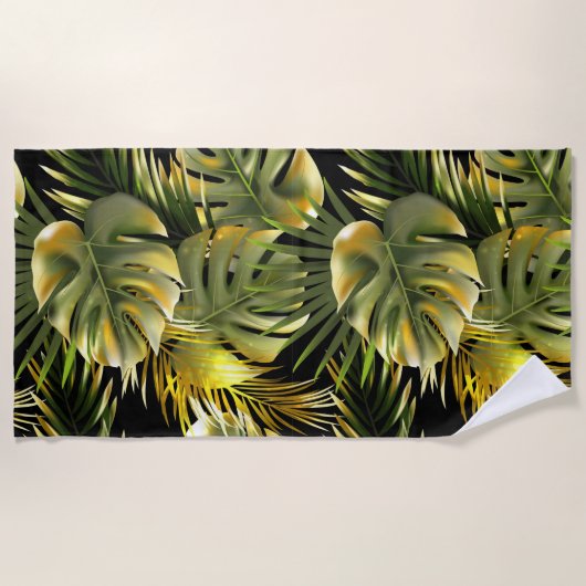 美しい花柄のシャワーカーテン ビーチタオル (正面)