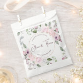 美しい花柄のスイートトリートお土産袋 フェイバーバッグ (クリップ留めされた状態)