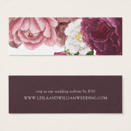 美しい花柄のバーガンディー色の結婚式 ウェブサイト RSVP