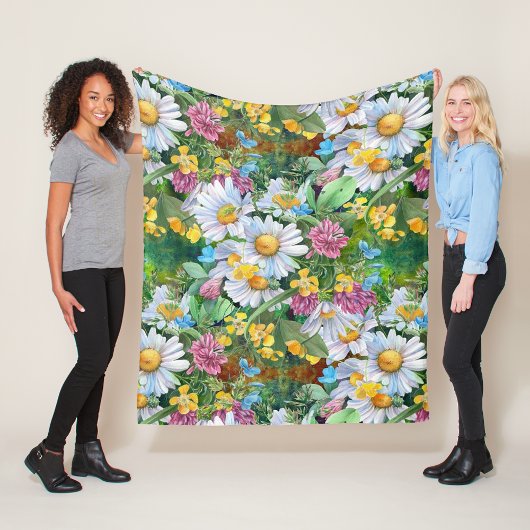 美しい花柄のフリースケット フリースブランケット