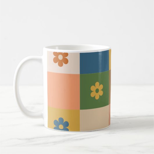 美しい花柄のマグカップ コーヒーマグカップ (左)
