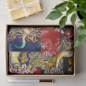 美しい花柄の抽象芸術 薄葉紙 (ギフト)