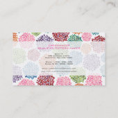 美しい花柄の花のカスタムな名刺 名刺 (裏面)