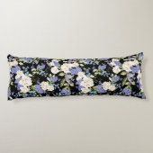 美しい花柄の薄紫バラ葉 ボディピロー (裏面)