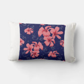 美しい花柄の装飾用クッション ランバークッション (裏面)