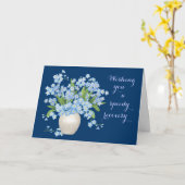 美しい花柄は健康な願いを得ます カード (黄色い花)