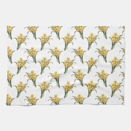 美しい花柄タオル キッチンタオル (横)