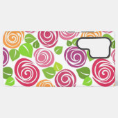 美しい花柄バラ SAMSUNG GALAXYケース (裏面横)