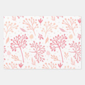 美しい花柄パターン ラッピングペーパーシート (正面2)
