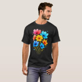 美しい花柄フラワーのTシャツ Tシャツ (正面フル)
