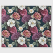 美しい花柄ラッピング紙 ラッピングペーパー (フラット)