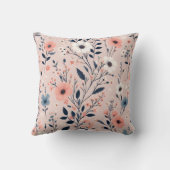美しい花柄 クッション (裏面)