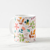 美しい花柄 コーヒーマグカップ (正面左)