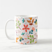 美しい花柄 コーヒーマグカップ (左)