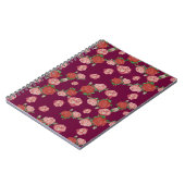 美しい花柄 ノートブック (左側)