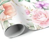 美しい花柄 ラッピングペーパー (ロールコーナー)