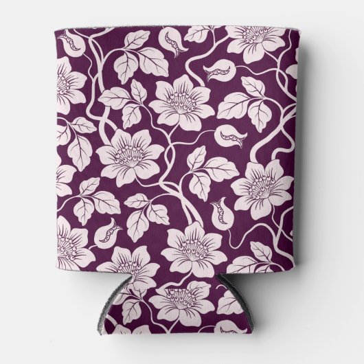 美しい花柄 缶クーラー (正面)