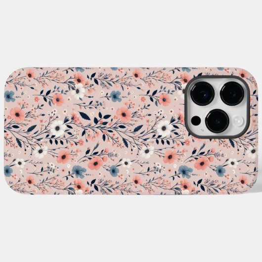 美しい花柄 Case-Mate iPhoneケース (裏面 (横))