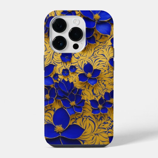美しい花柄 iPhoneケース (裏面)