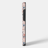美しい花柄 iPhoneケース (左側面)