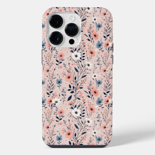 美しい花柄 iPhoneケース (裏面)