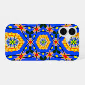美しい花柄 iPhone 16ケース (裏面横)