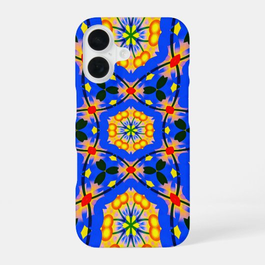 美しい花柄 iPhone 16ケース (裏面)