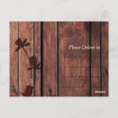 美しい花模様のフェイクレース お礼カード ポストカード (裏面)