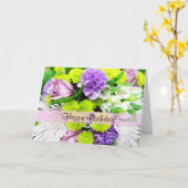 美しい花模様グリーティングカード カード (黄色い花)