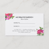 美しい花模様サロン紹介カード 紹介カード (裏面)